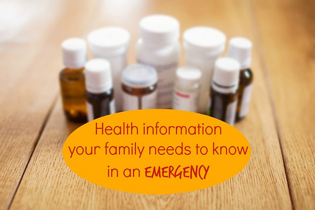 Health Information your Family Should Know in an Emergency